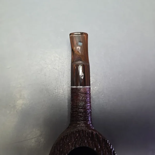 Savinelli Mega 121 EX Rusticated Pot Estate Briar Pipe, Unsmoked, 9mm - Image 7