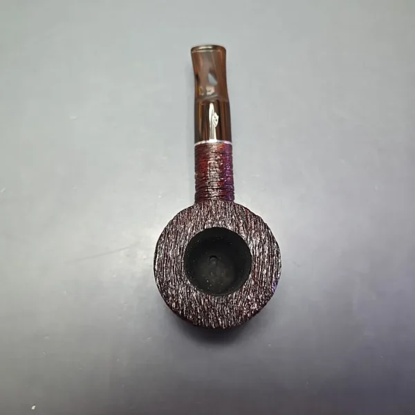 Savinelli Mega 121 EX Rusticated Pot Estate Briar Pipe, Unsmoked, 9mm - Image 8