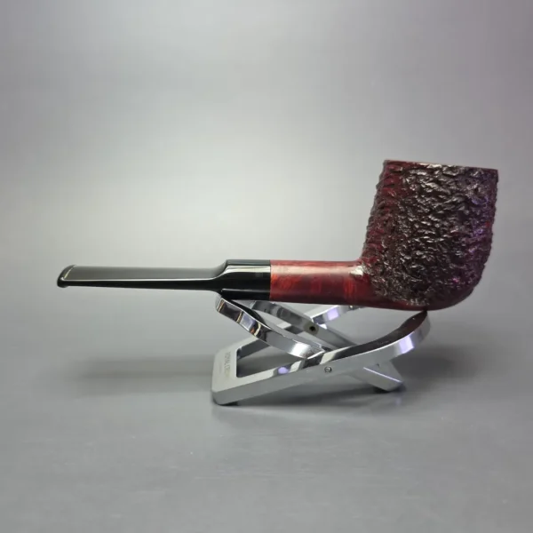 Sean Reum Glacier Partially Rusticated Billiard Estate Briar Pipe, American Estates - Image 4