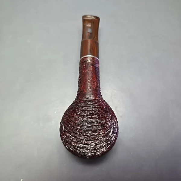 Savinelli Mega 121 EX Rusticated Pot Estate Briar Pipe, Unsmoked, 9mm - Image 9