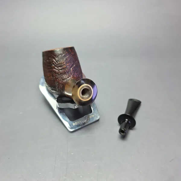 Smith House Vintage Sandblasted Nosewarmer Billiard w/ Ox Horn Handmade Briar Pipe, New - Image 11