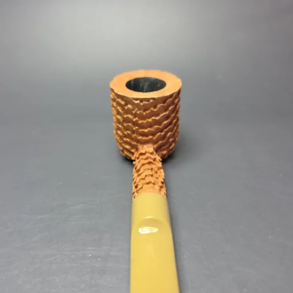Eclesias Pipes "Dragon Scale" Natural Sandblasted Billiard Handmade Briar Pipe, New - Image 6