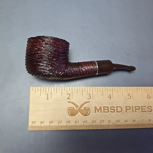 Savinelli Mega 121 EX Rusticated Pot Estate Briar Pipe, Unsmoked, 9mm - Image 11