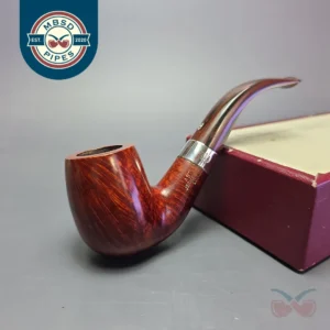 Astleys (by Ferndown) Smooth Bent Billiard w/ Silver Estate Briar Pipe, Unsmoked