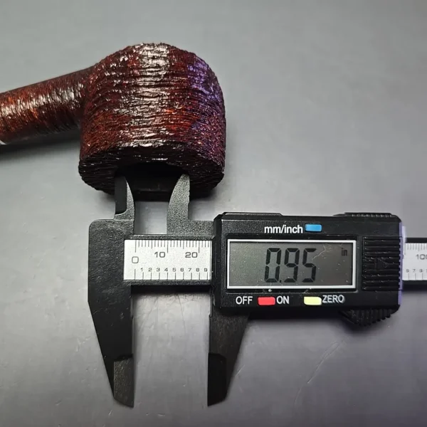 Savinelli Mega 121 EX Rusticated Pot Estate Briar Pipe, Unsmoked, 9mm - Image 12