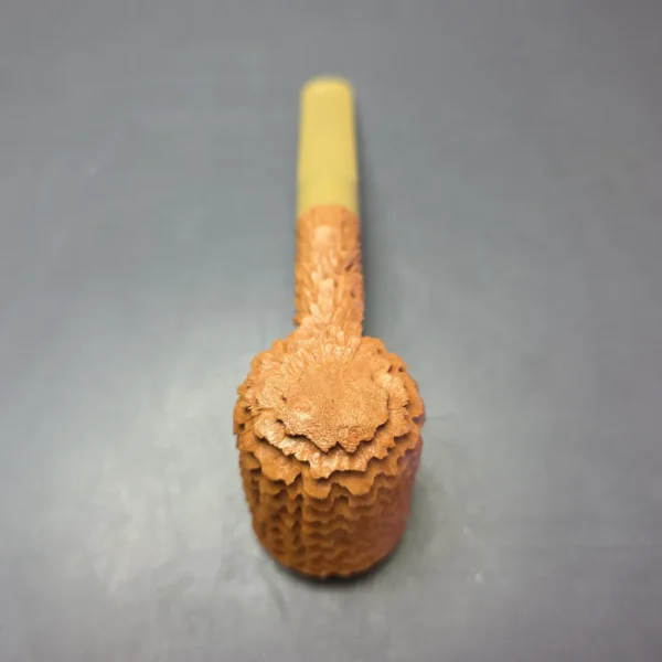 Eclesias Pipes "Dragon Scale" Natural Sandblasted Billiard Handmade Briar Pipe, New - Image 8