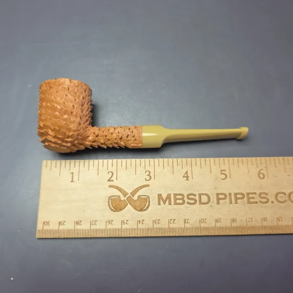 Eclesias Pipes "Dragon Scale" Natural Sandblasted Billiard Handmade Briar Pipe, New - Image 10