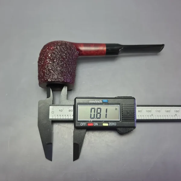 Sean Reum Glacier Partially Rusticated Billiard Estate Briar Pipe, American Estates - Image 10