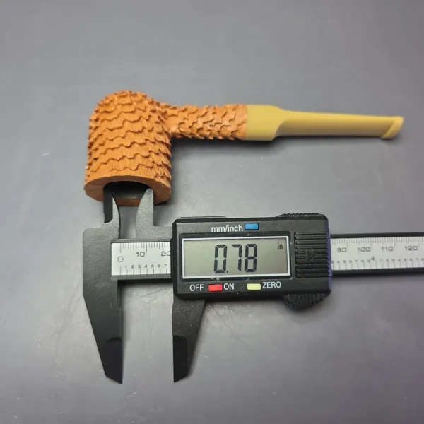 Eclesias Pipes "Dragon Scale" Natural Sandblasted Billiard Handmade Briar Pipe, New - Image 11