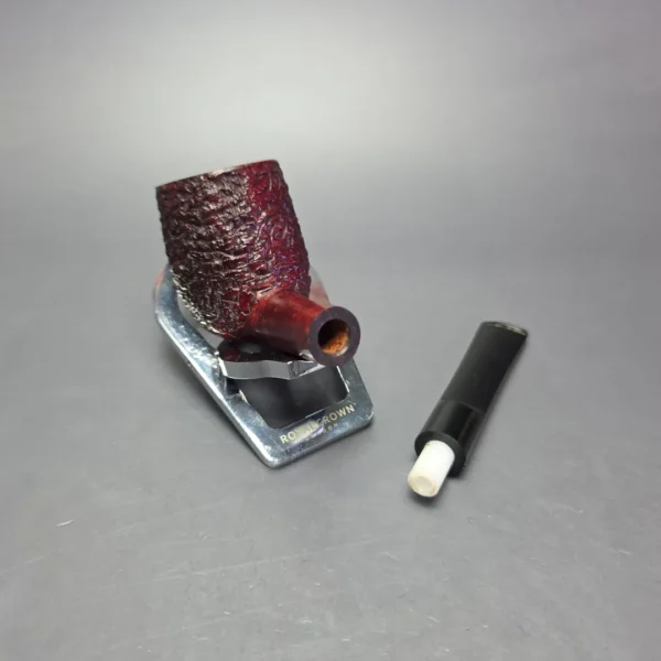 Sean Reum Glacier Partially Rusticated Billiard Estate Briar Pipe, American Estates - Image 11