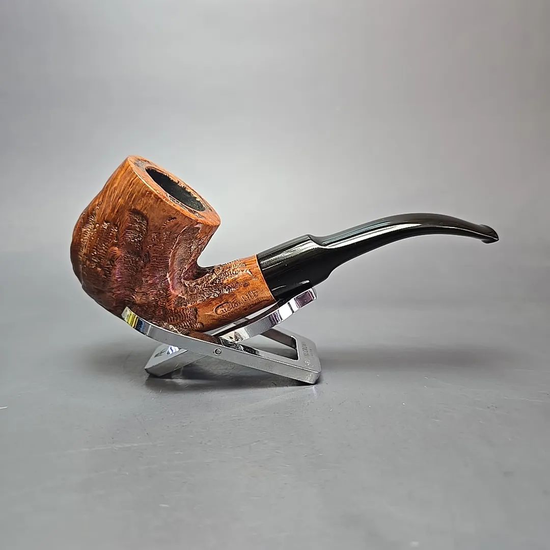 Custombilt (c. 1946-53) Rusticated Oom Paul Estate Briar Pipe, American Estates - Image 2