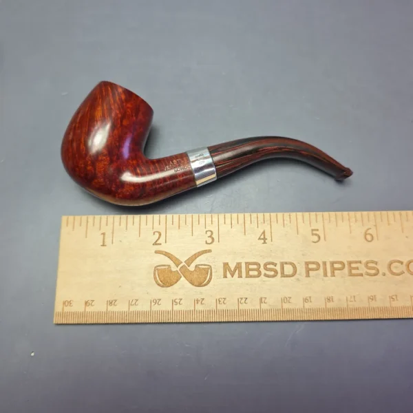 Astleys (by Ferndown) Smooth Bent Billiard w/ Silver Estate Briar Pipe, Unsmoked - Image 11
