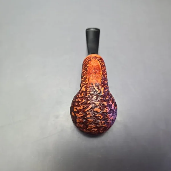 Chacom Reverse Calabash Brown Rusticated Apple Estate Briar Pipe, Unsmoked - Image 9