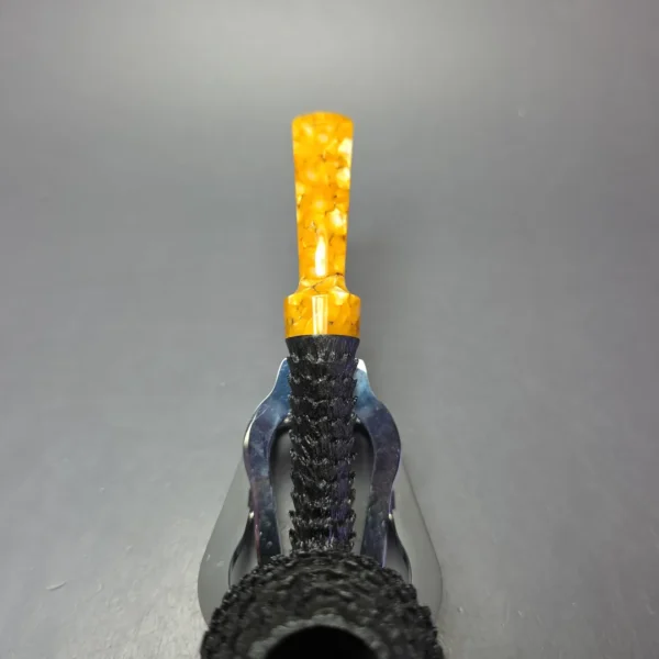 Eclesias Pipes "Dragon Scale" Sandblasted Egg Handmade Briar Pipe, New - Image 6