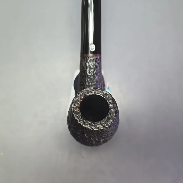 James Upshall Bark EXL Rusticated Bent Billiard Estate Briar Pipe, Unsmoked - Image 6