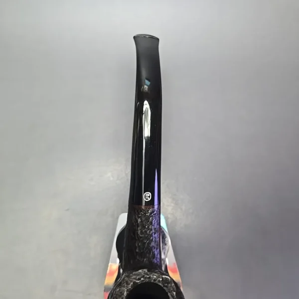 James Upshall Bark EXL Rusticated Bent Billiard Estate Briar Pipe, Unsmoked - Image 7