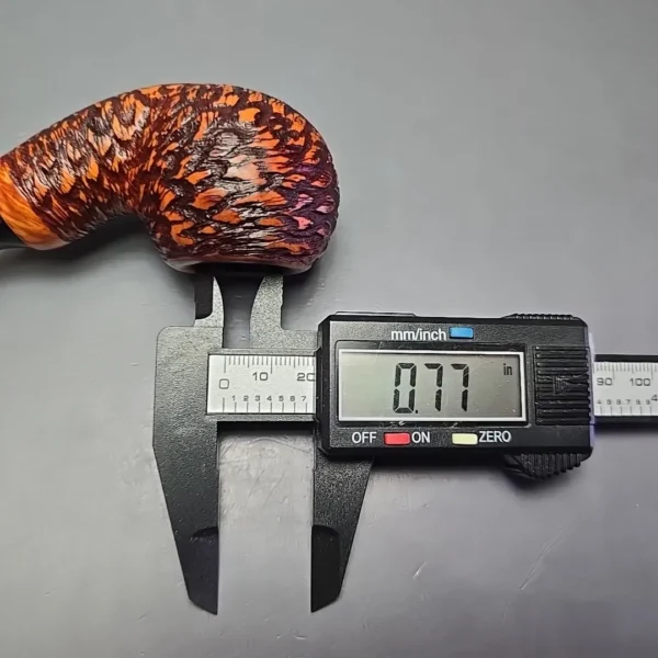 Chacom Reverse Calabash Brown Rusticated Apple Estate Briar Pipe, Unsmoked - Image 12