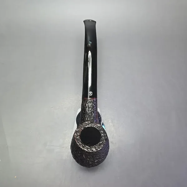 James Upshall Bark EXL Rusticated Bent Billiard Estate Briar Pipe, Unsmoked - Image 8