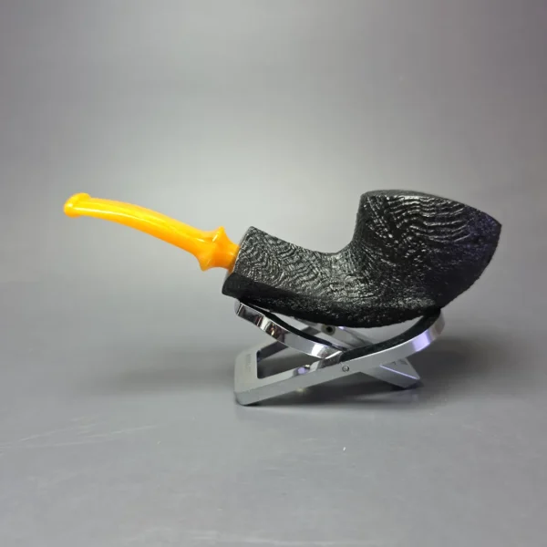 Buckeye Hand Made Sandblasted Diamond Shank Dublin Briar Pipe, New - Image 4