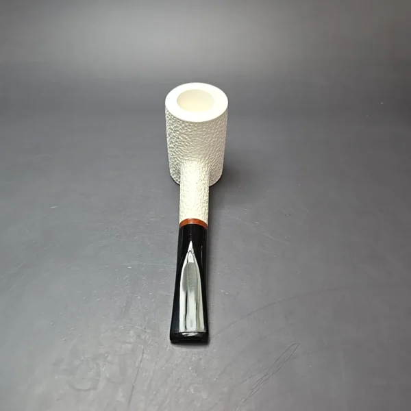MBSD Meerschaum Deluxe Rusticated Poker Block Meerschaum Pipe, Briar-Mortise, New - Image 6