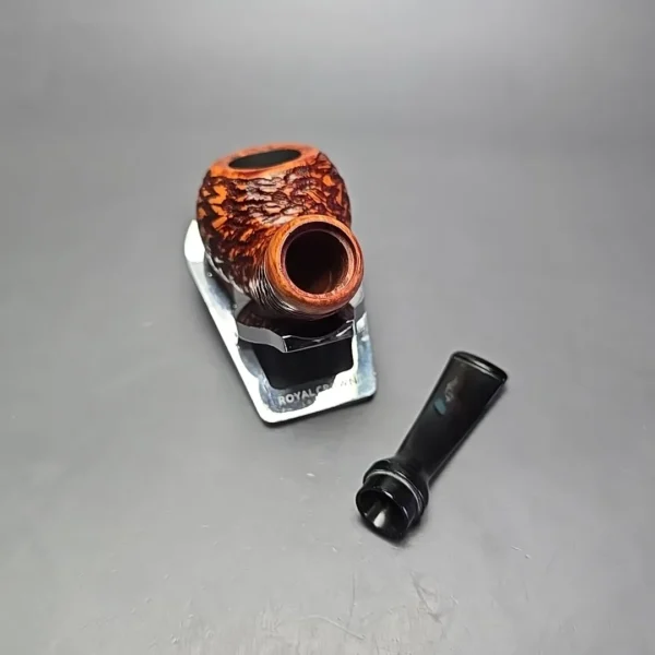 Chacom Reverse Calabash Brown Rusticated Apple Estate Briar Pipe, Unsmoked - Image 13