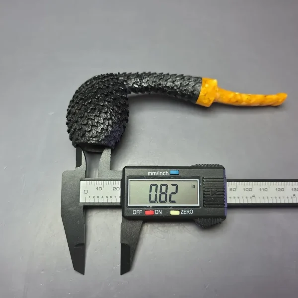 Eclesias Pipes "Dragon Scale" Sandblasted Egg Handmade Briar Pipe, New - Image 9