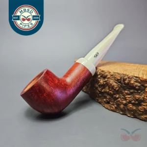 Chacom Turbo 918 Smooth Red Pot Estate Briar Pipe, Unsmoked, 9mm