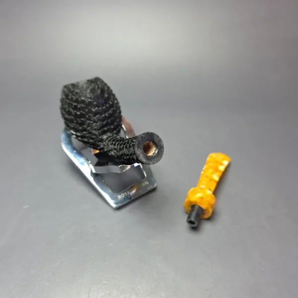 Eclesias Pipes "Dragon Scale" Sandblasted Egg Handmade Briar Pipe, New - Image 10