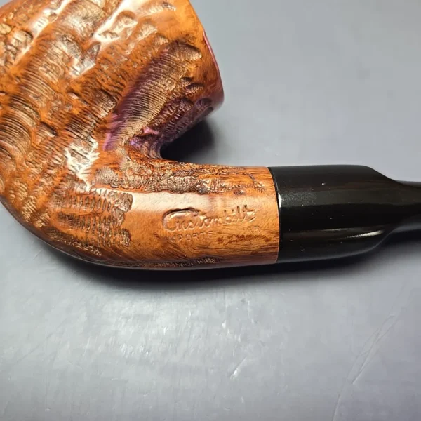Custombilt (c. 1946-53) Rusticated Oom Paul Estate Briar Pipe, American Estates - Image 10
