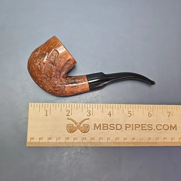 Custombilt (c. 1946-53) Rusticated Oom Paul Estate Briar Pipe, American Estates - Image 11