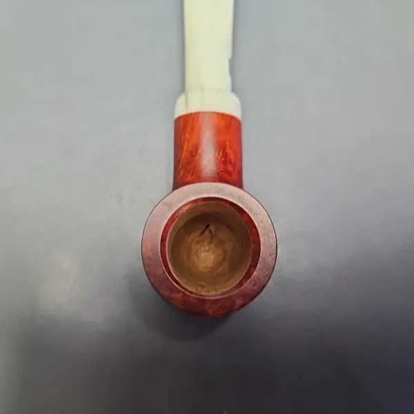 Chacom Turbo 918 Smooth Red Pot Estate Briar Pipe, Unsmoked, 9mm - Image 6