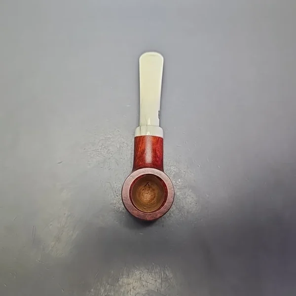 Chacom Turbo 918 Smooth Red Pot Estate Briar Pipe, Unsmoked, 9mm - Image 8