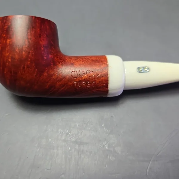 Chacom Turbo 918 Smooth Red Pot Estate Briar Pipe, Unsmoked, 9mm - Image 10