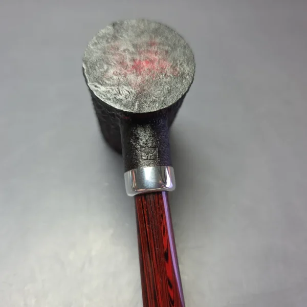 Eclesias Pipes "Dragon Scale" Sandblasted Poker w/ Silver Handmade Briar Pipe, New - Image 8