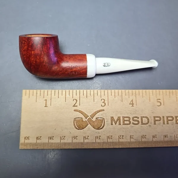 Chacom Turbo 918 Smooth Red Pot Estate Briar Pipe, Unsmoked, 9mm - Image 12