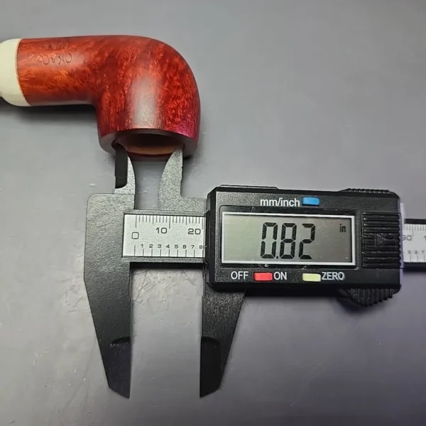 Chacom Turbo 918 Smooth Red Pot Estate Briar Pipe, Unsmoked, 9mm - Image 13