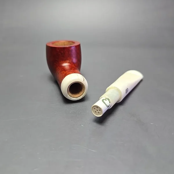 Chacom Turbo 918 Smooth Red Pot Estate Briar Pipe, Unsmoked, 9mm - Image 14