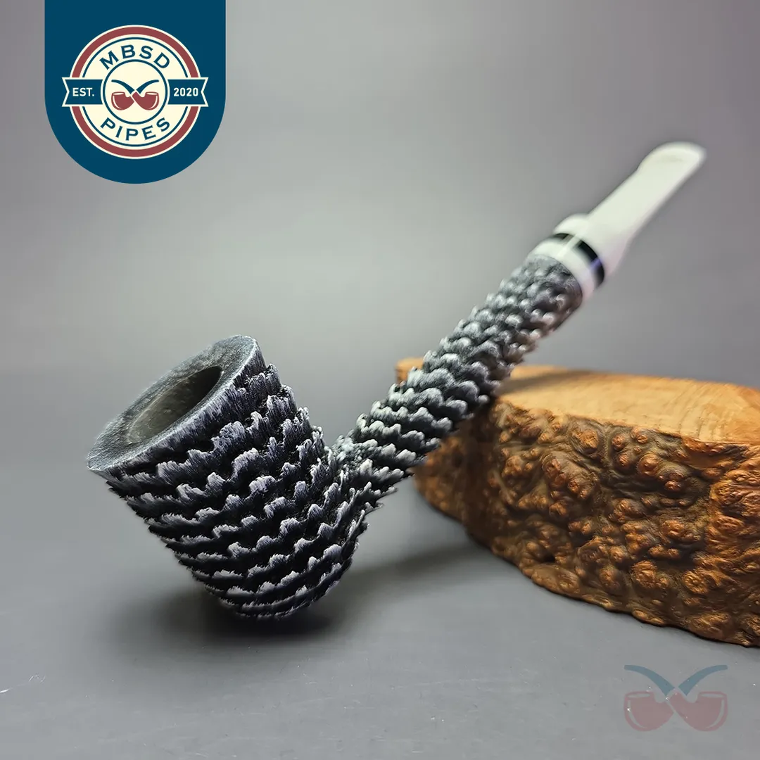 Eclesias Pipes "Dragon Scale" Sandblasted Lovat Handmade Briar Pipe, New