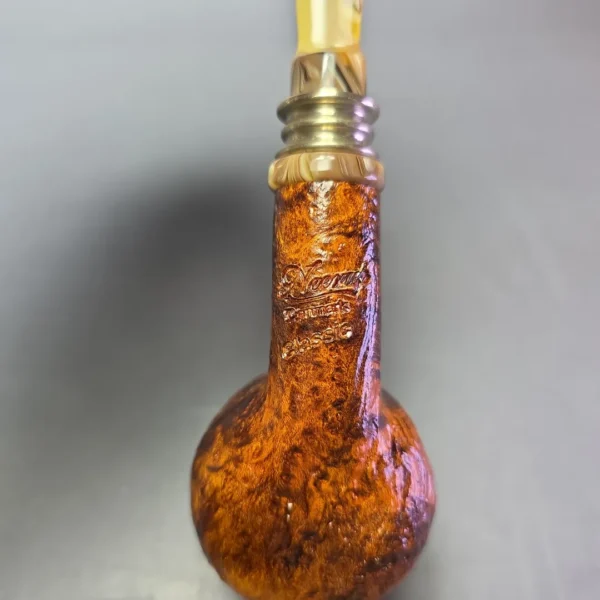Neerup Classic Sandblasted Brandy w/ Brass Estate Briar Pipe, Danish Estates - Image 9