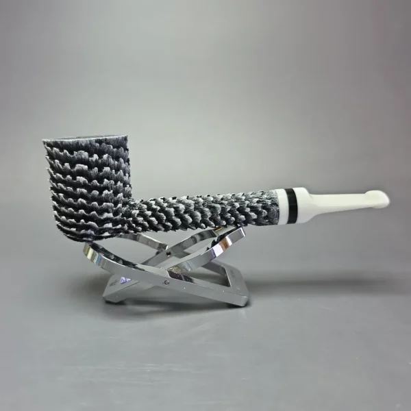Eclesias Pipes "Dragon Scale" Sandblasted Lovat Handmade Briar Pipe, New - Image 3