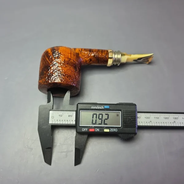 Neerup Classic Sandblasted Brandy w/ Brass Estate Briar Pipe, Danish Estates - Image 11
