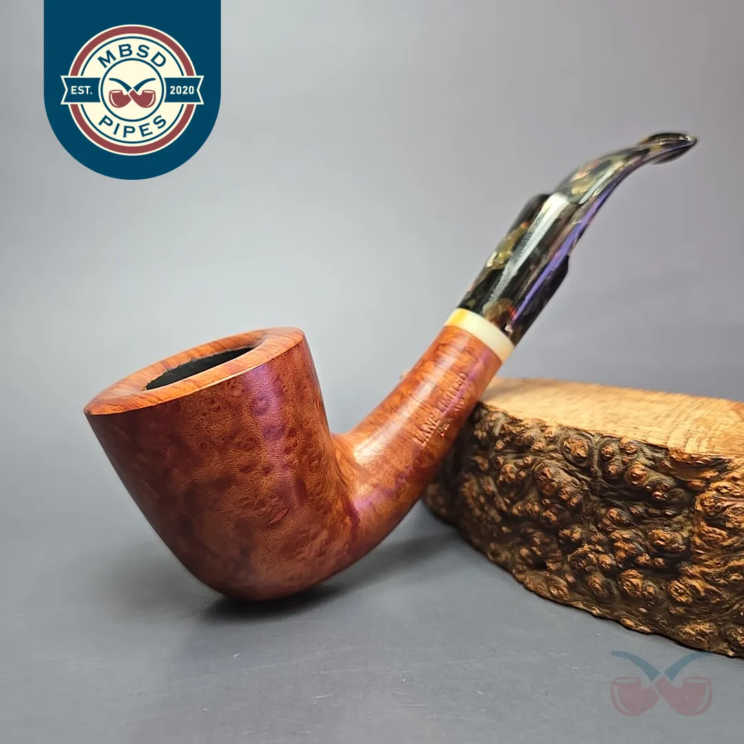 Lane Limited Smooth Bent Dublin w/ Acrylic Estate Briar Pipe, Italian Estates