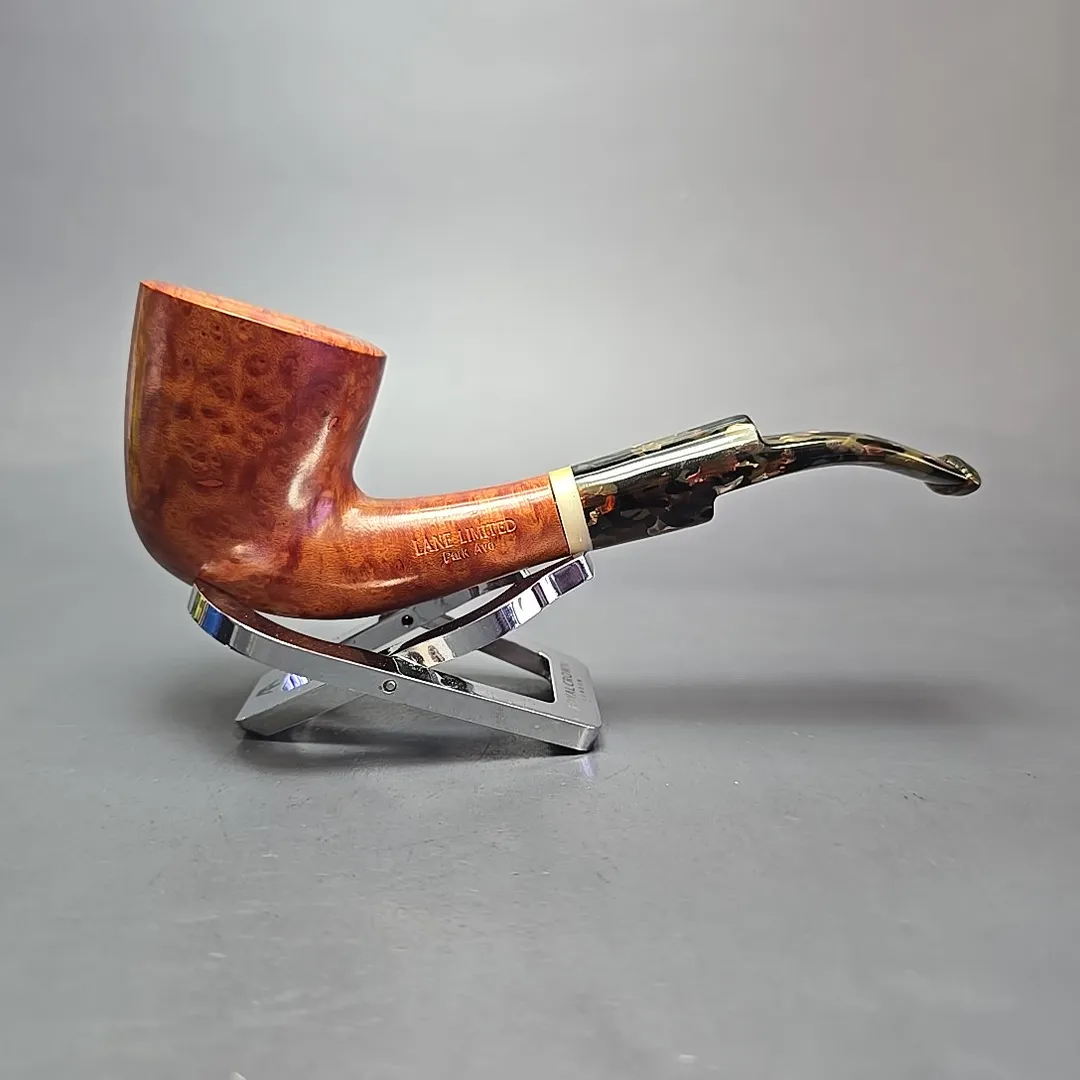 Lane Limited Smooth Bent Dublin w/ Acrylic Estate Briar Pipe, Italian Estates - Image 2