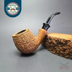 Ercole Bogni Rusticated Apple Estate Briar Pipe, Unsmoked