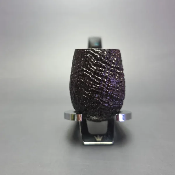 Ashton 2003 Pebble Grain XXX Sandblasted Bent Billiard Estate Briar Pipe, Unsmoked - Image 4