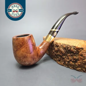 GBD Ellipse 508 Smooth Bent Billiard w/ Brass Estate Briar Pipe, English Estates