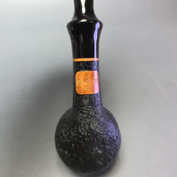 Buckeye Sandblasted Squat Tomato Estate Briar Pipe, American Estates - Image 7