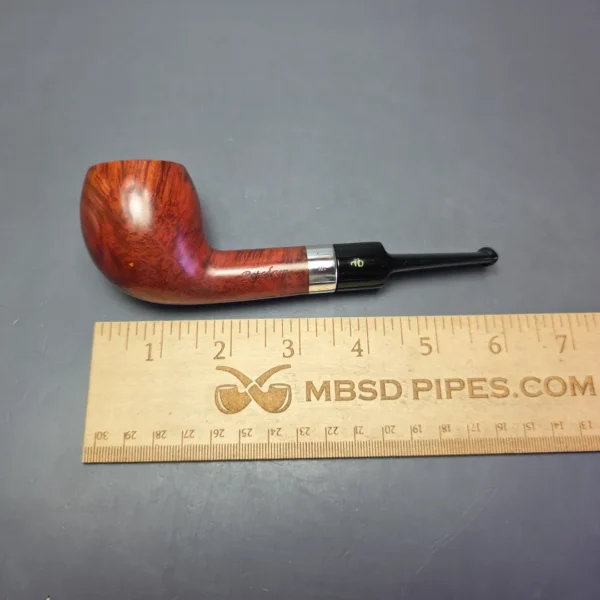 Design Berlin Potsdam Smooth Apple w/ Silver Estate Briar Pipe, Unsmoked, 9mm - Image 8