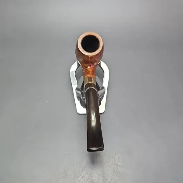 GBD Ellipse 508 Smooth Bent Billiard w/ Brass Estate Briar Pipe, English Estates - Image 5