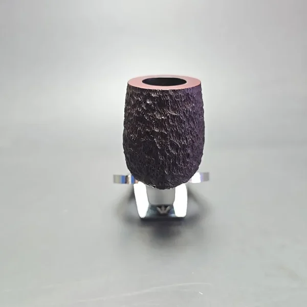 James Upshall Bark Group 5 Partially Rusticated Billiard Estate Briar Pipe, Unsmoked - Image 3